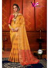 YELLOW COLOUR DESIGNER ART SILK WOVEN PARTY WEAR SAREE 1901